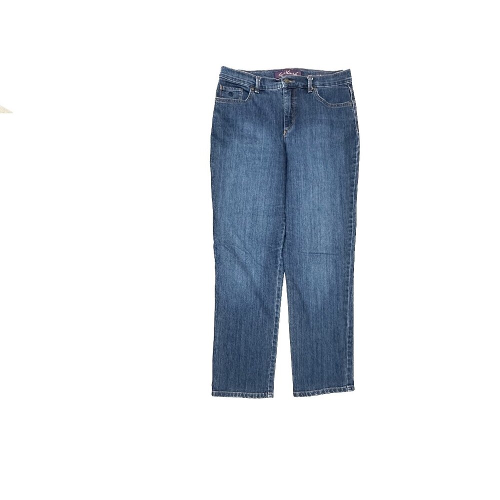 Gloria Vanderbilt Amanda Straight Leg Women's size 10P Dark Wash Blue Denim Jean